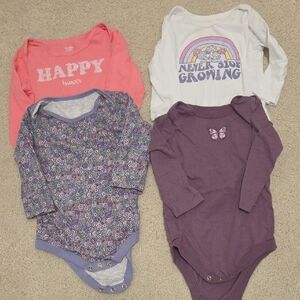 Set Of 4 Long Sleeve Bodysuits